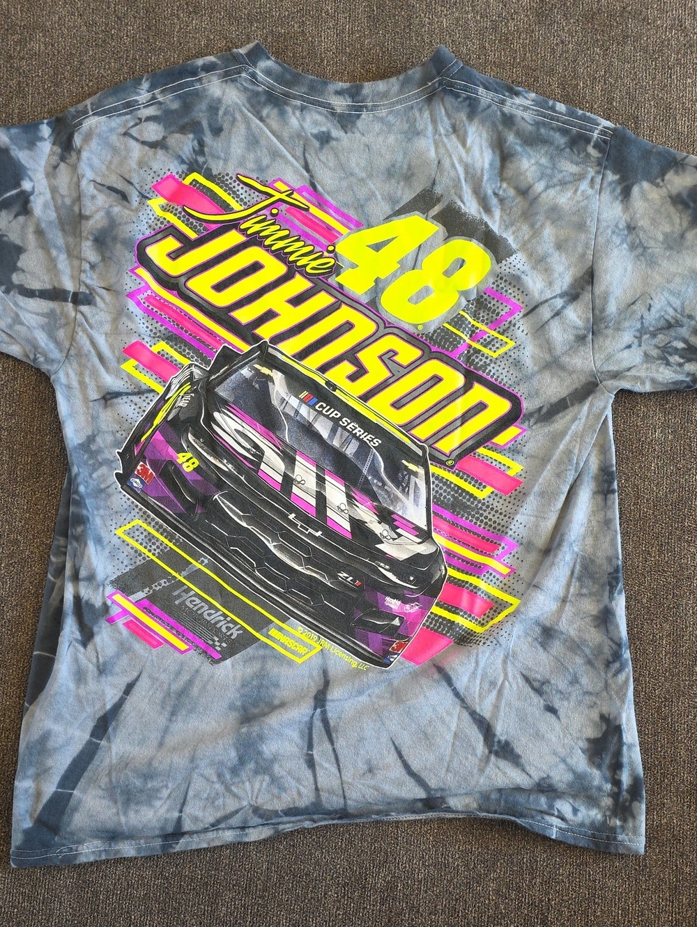 Jimmie Johnson Hendrick Motorsports Team Collection Ally Tie Dye T-Shirt - Gray